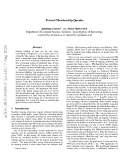Textual Membership Queries