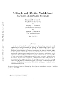 A Simple and Effective Model-Based Variable Importance Measure