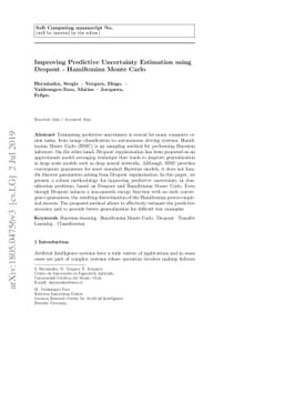 Improving Predictive Uncertainty Estimation using Dropout -- Hamiltonian
  Monte Carlo