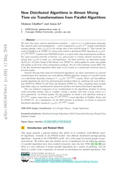 New Distributed Algorithms in Almost Mixing Time via Transformations
  from Parallel Algorithms