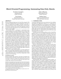Block Oriented Programming: Automating Data-Only Attacks