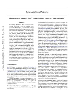 Born Again Neural Networks