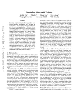 Curriculum Adversarial Training
