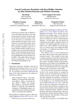 Neural Coreference Resolution with Deep Biaffine Attention by Joint
  Mention Detection and Mention Clustering