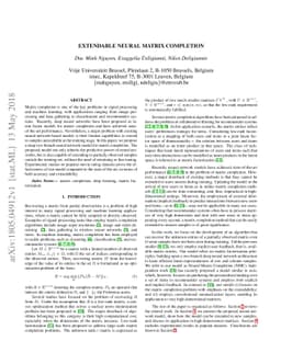 Extendable Neural Matrix Completion