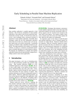 Early Scheduling in Parallel State Machine Replication