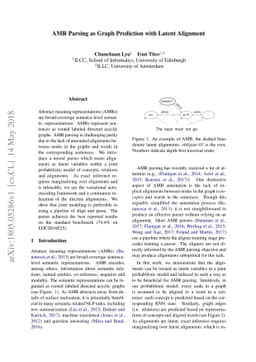 AMR Parsing as Graph Prediction with Latent Alignment