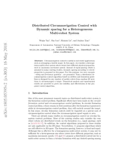 Distributed Circumnavigation Control with Dynamic Spacings for a
  Heterogeneous Multi-robot System