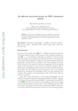 An efficient structural attack on NIST submission DAGS