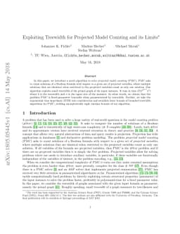 Exploiting Treewidth for Projected Model Counting and its Limits