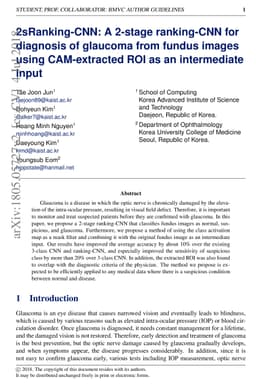 2sRanking-CNN: A 2-stage ranking-CNN for diagnosis of glaucoma from
  fundus images using CAM-extracted ROI as an intermediate input