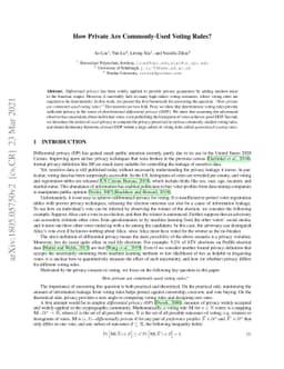 How Private Are Commonly-Used Voting Rules?