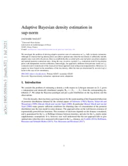 Adaptive Bayesian density estimation in sup-norm
