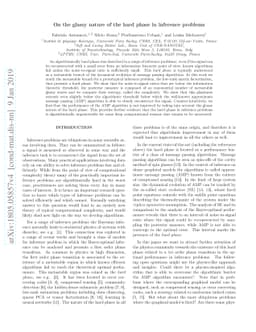 Glassy nature of the hard phase in inference problems