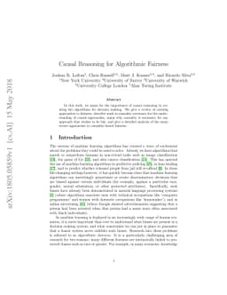 Causal Reasoning for Algorithmic Fairness