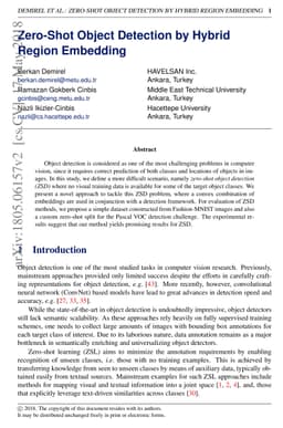 Zero-Shot Object Detection by Hybrid Region Embedding