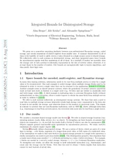 Integrated Bounds for Disintegrated Storage