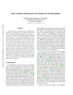 Fully Associative Patch-based 1-to-N Matcher for Face Recognition