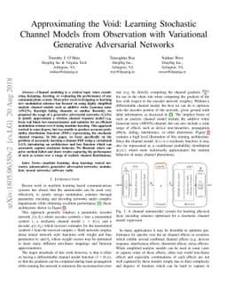 Approximating the Void: Learning Stochastic Channel Models from
  Observation with Variational Generative Adversarial Networks