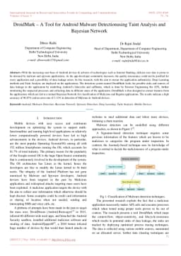 DroidMark: A Tool for Android Malware Detection using Taint Analysis and
  Bayesian Network