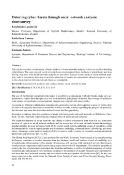 Detecting cyber threats through social network analysis: short survey