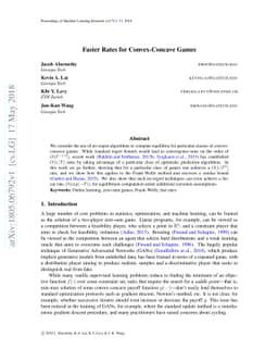 Faster Rates for Convex-Concave Games