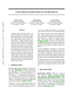 A Forest Mixture Bound for Block-Free Parallel Inference