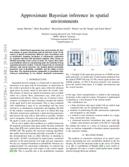Approximate Bayesian inference in spatial environments