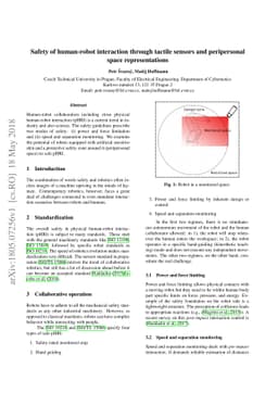 Safety of human-robot interaction through tactile sensors and
  peripersonal space representations