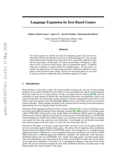 Language Expansion In Text-Based Games