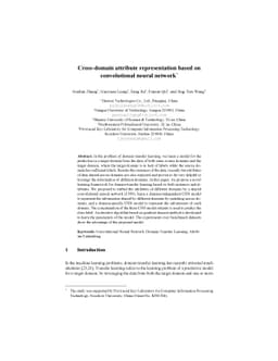 Cross-domain attribute representation based on convolutional neural
  network