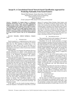 Incept-N: A Convolutional Neural Network based Classification Approach
  for Predicting Nationality from Facial Features