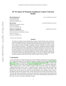 PG-TS: Improved Thompson Sampling for Logistic Contextual Bandits