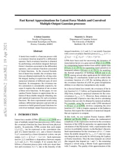 Fast Kernel Approximations for Latent Force Models and Convolved
  Multiple-Output Gaussian processes