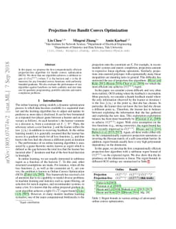 Projection-Free Bandit Convex Optimization