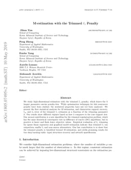 M-estimation with the Trimmed l1 Penalty