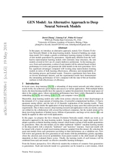 GEN Model: An Alternative Approach to Deep Neural Network Models