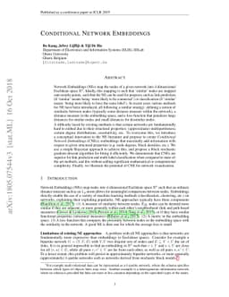 Conditional Network Embeddings