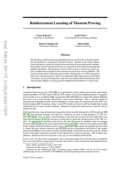 Reinforcement Learning of Theorem Proving