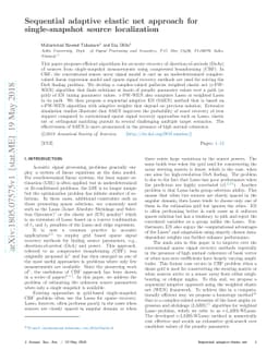 Sequential adaptive elastic net approach for single-snapshot source
  localization