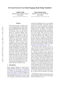 Do Neural Network Cross-Modal Mappings Really Bridge Modalities?