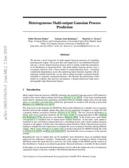 Heterogeneous Multi-output Gaussian Process Prediction