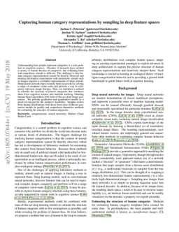 Capturing human category representations by sampling in deep feature
  spaces