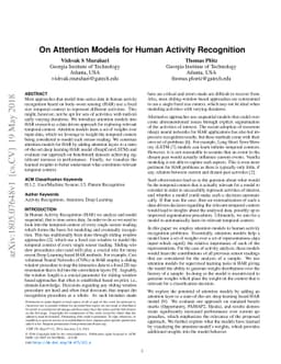 On Attention Models for Human Activity Recognition