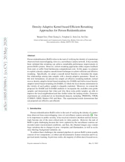 Density-Adaptive Kernel based Efficient Reranking Approaches for Person
  Reidentification
