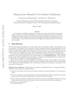 Minimax Lower Bounds for Cost Sensitive Classification
