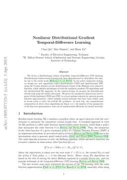Nonlinear Distributional Gradient Temporal-Difference Learning