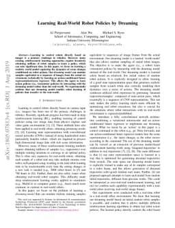 Learning Real-World Robot Policies by Dreaming