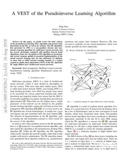 A VEST of the Pseudoinverse Learning Algorithm