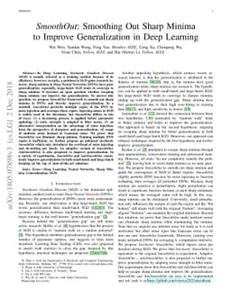 SmoothOut: Smoothing Out Sharp Minima to Improve Generalization in Deep
  Learning
